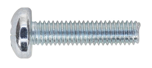 Sealey Machine Screw M6 x 25mm Pan Head Pozi Zinc Pack of 50 MSP625