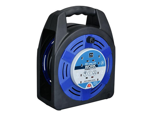 Masterplug Case Reel 240V 13A 4-Socket Thermal Cut-Out 20m MSTHBT20134R