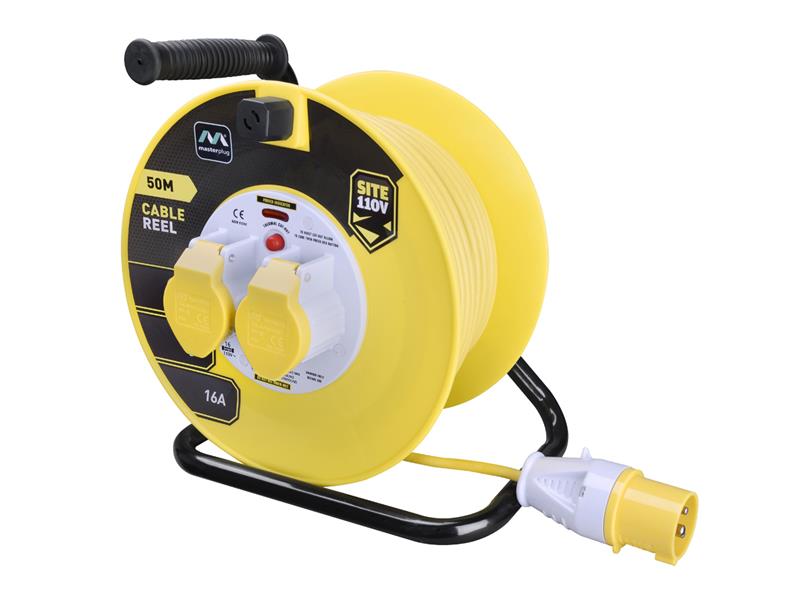Masterplug Cable Reel 110V 16A Thermal Cut-Out 50m MSTLVCT50162