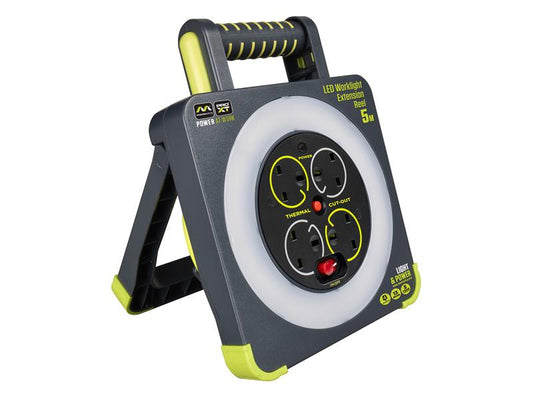 Masterplug Work Light Cable Reel 240V 13A 4-Socket 5m MSTWLU05134