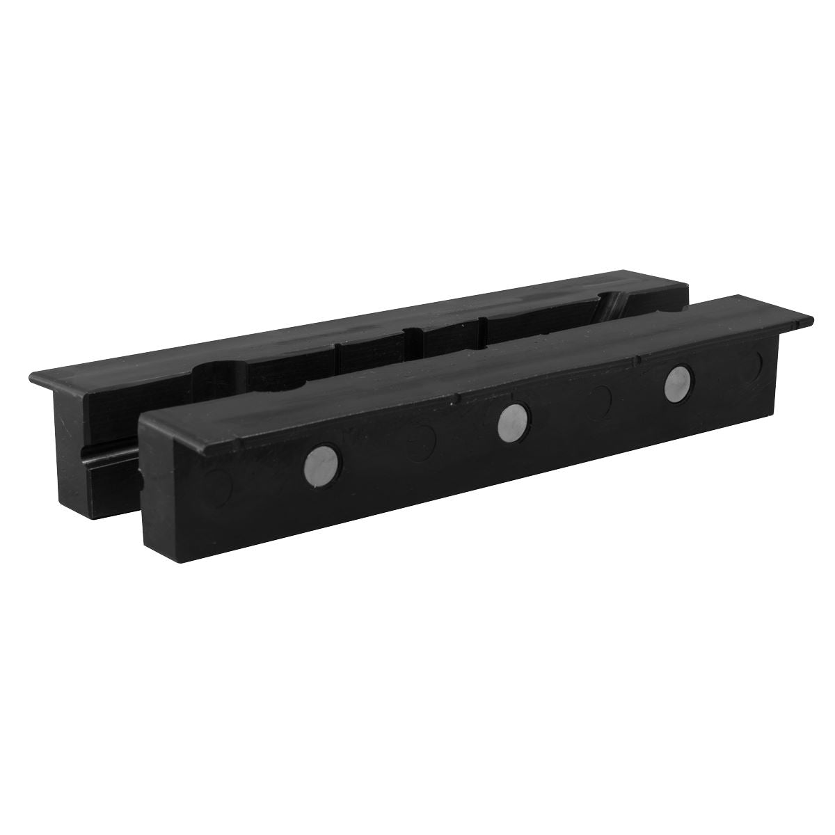 Sealey 200mm Magnetic Soft Grip Vice Jaws With Practical Grooves MVJ200