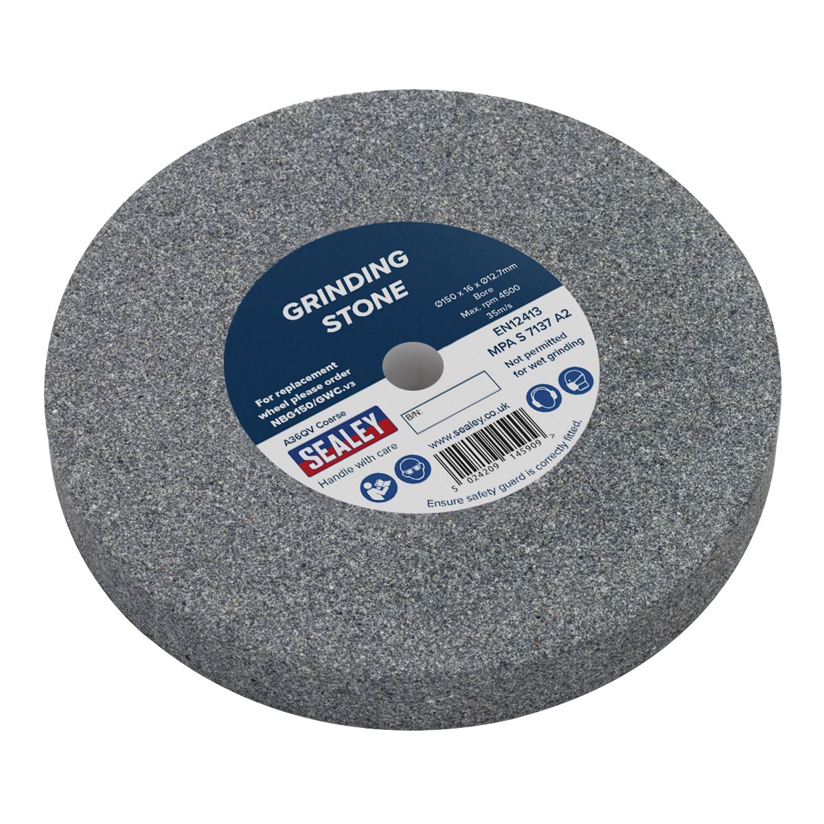 Sealey Grinding Stone �150 x 16mm �13mm Bore A36Q Coarse NBG150/GWC
