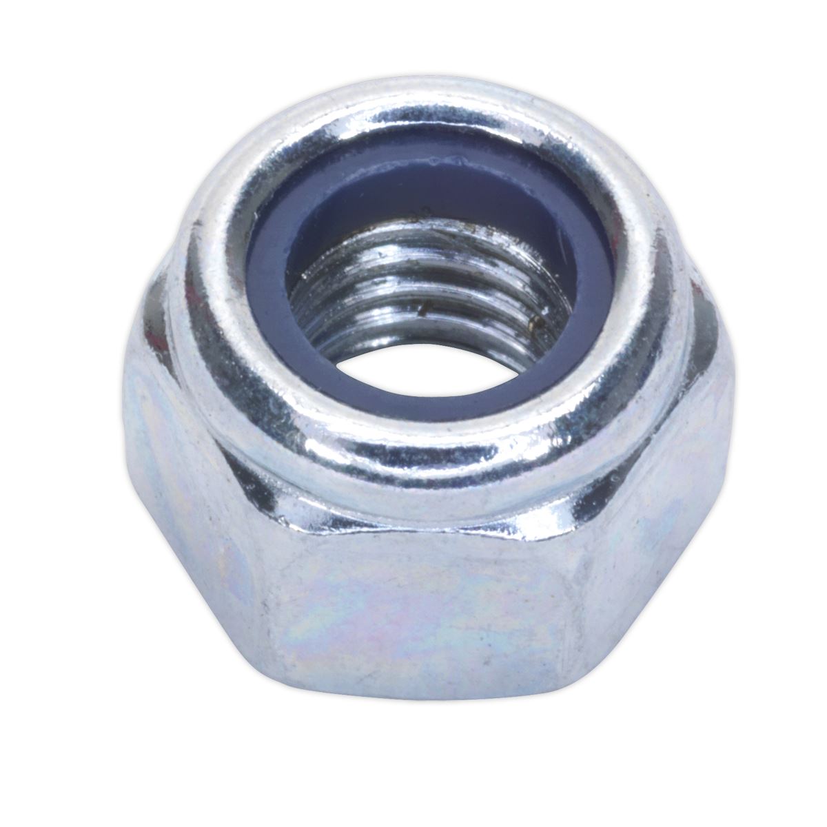 Sealey Nylon Locknut M8 Zinc Pack of 100 NLN8