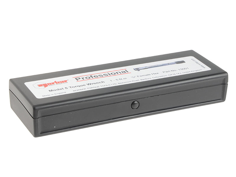 Norbar Torque Wrench 1/4in 1-5Nm Length 170mm Torque Radius 101.6mm NOR13001