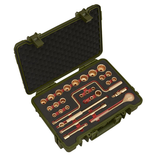 Sealey Socket Set 31pc 1/2"Sq Drive - Non-Sparking NS039