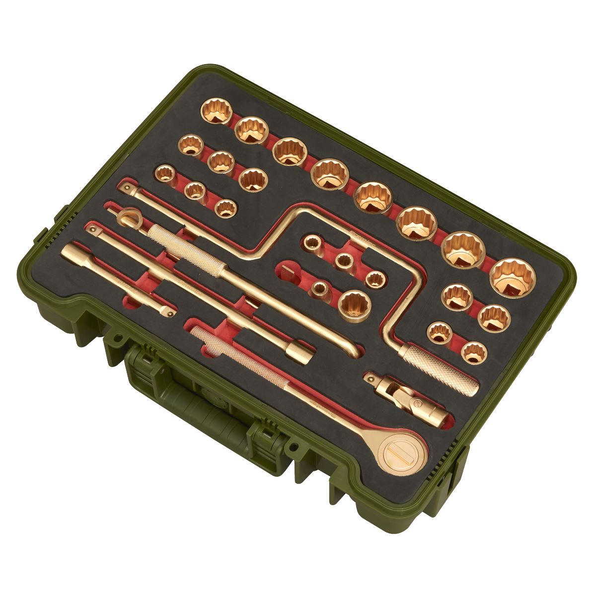 Sealey Socket Set 31pc 1/2"Sq Drive - Non-Sparking NS039