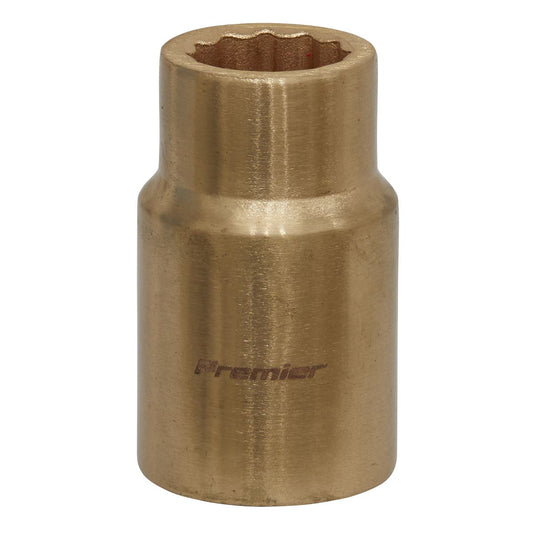 Sealey Non Sparking Socket 13mm 1/2"D WallDrive 12 point Beryllium Copper NS046