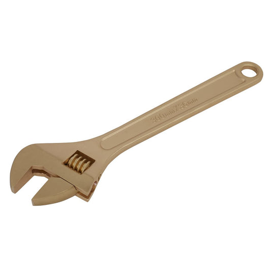 Sealey Adjustable Wrench 300mm Non-Sparking Beryllium Copper NS068
