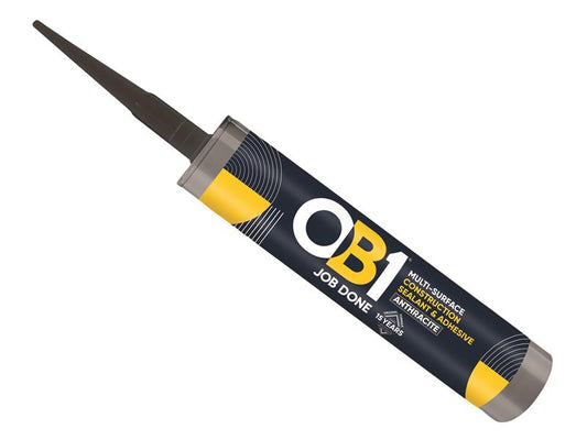 OB1 Hybrid Sealant And Adhesive Anthracite 290ml Fungal Resistant OB130617362