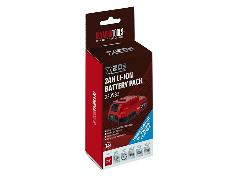 Olympia Power Tools X20S™ Battery 20V 2.0Ah Li-ion OLPX20SB2