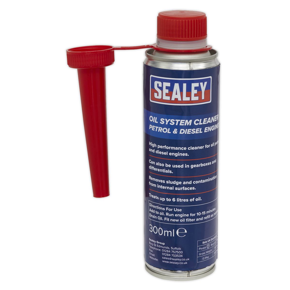 Sealey Oil System Cleaner 300ml - Petrol & Diesel Engines OSCL300