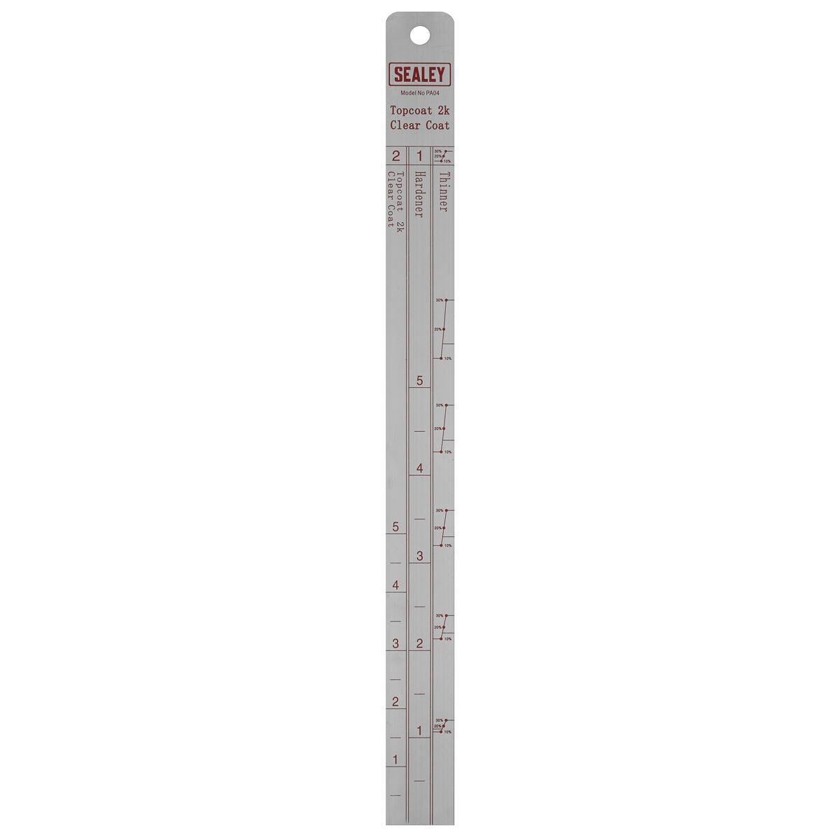 Sealey Aluminium Paint Measuring Stick 2:1/4:1 PA04