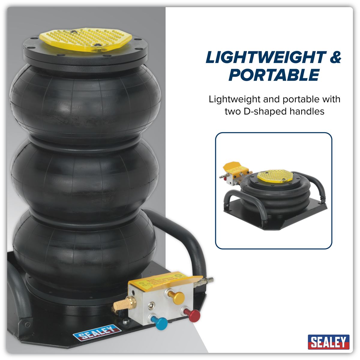 Sealey Premier Air Operated Fast Jack 3 Tonne - 3-Stage PAFJ3S