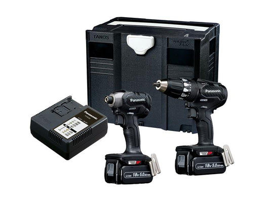 Panasonic Twin Pack Combi Drill Impact Wrench 18V 2 x 5.0Ah Li-ion EYC241LJ2G31