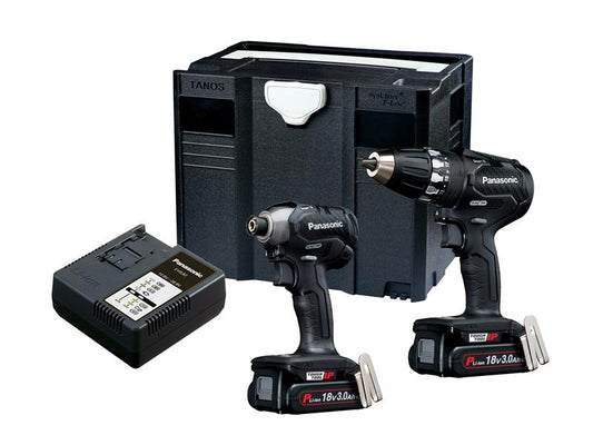 Panasonic Twin Pack Combi Drill Impact Wrench 18V 2 x 3.0Ah Li-ion EYC241PN2G3