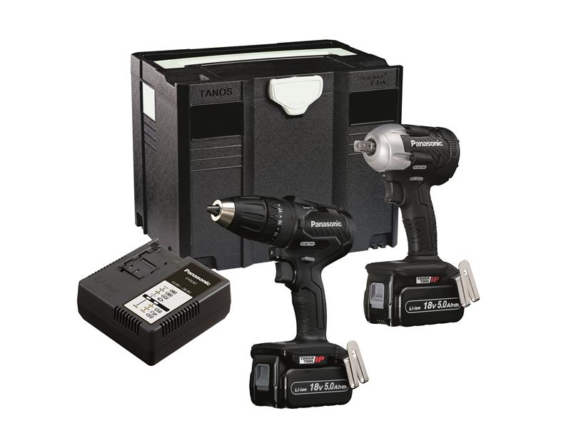 Panasonic Twin Pack Combi Drill Impact Wrench18V 2 x 5.0Ah Li-ion EYC242LJ2G31