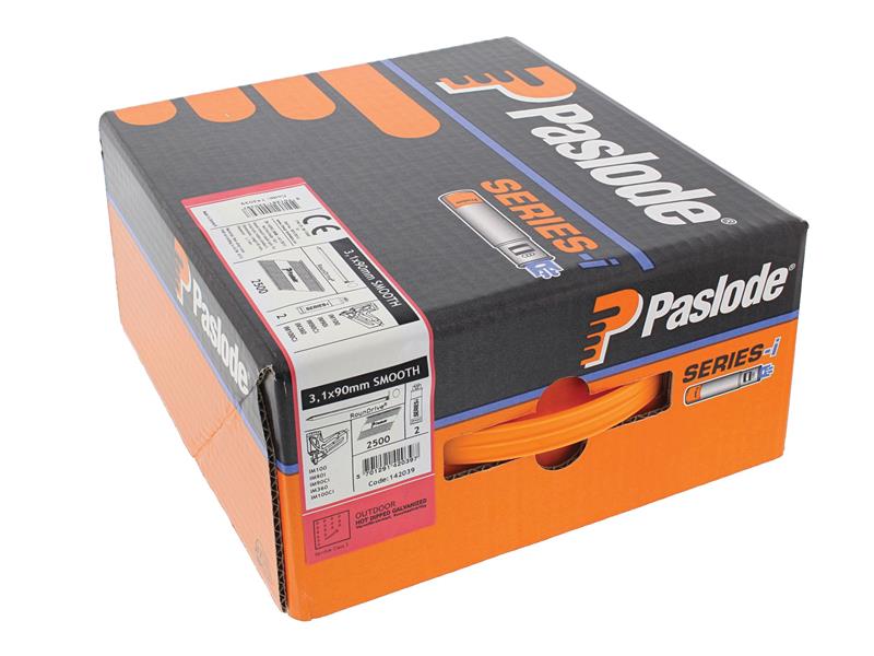 Paslode 3.1 x 90mm IM360 Smooth Nails HD Galvanised Finish Box of 2200 + 2 Fuel Cells PAS140629