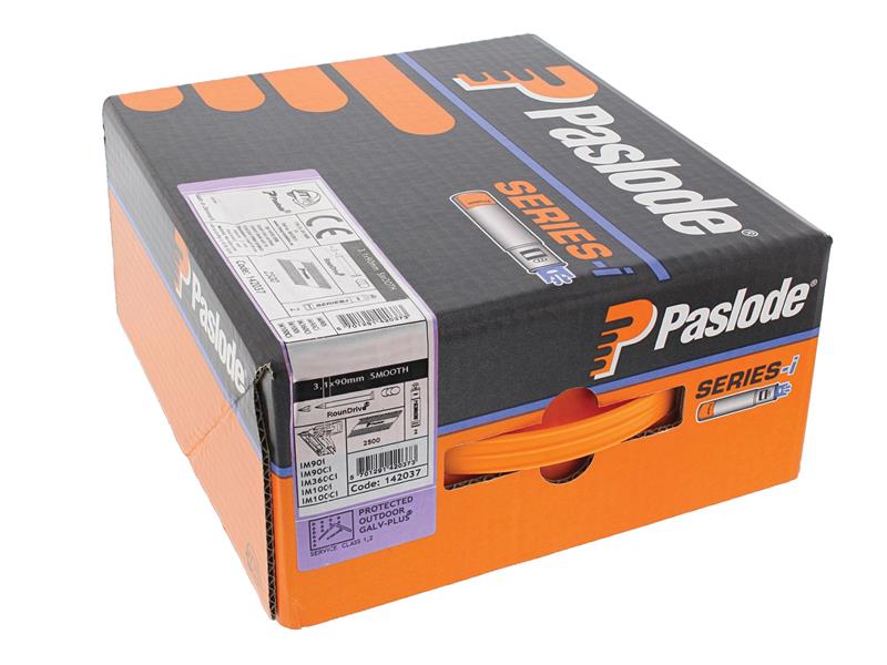 Paslode 3.1 x 90mm IM360 Smooth Nails Galv-Plus® Finish Box of 2200 + 2 Fuel Cells PAS141070
