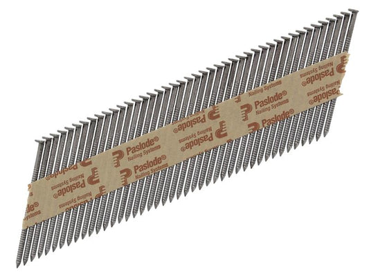 Paslode 3.1 x 75mm 350 Ring Nails Bright Finish Box of 2200 + 2 Fuel Cells PAS141226