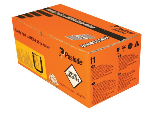 Paslode 2.8 x 63mm 350 Ring Nails Stainless Steel Finish Box of 1100 + 1 Fuel Cell PAS141261