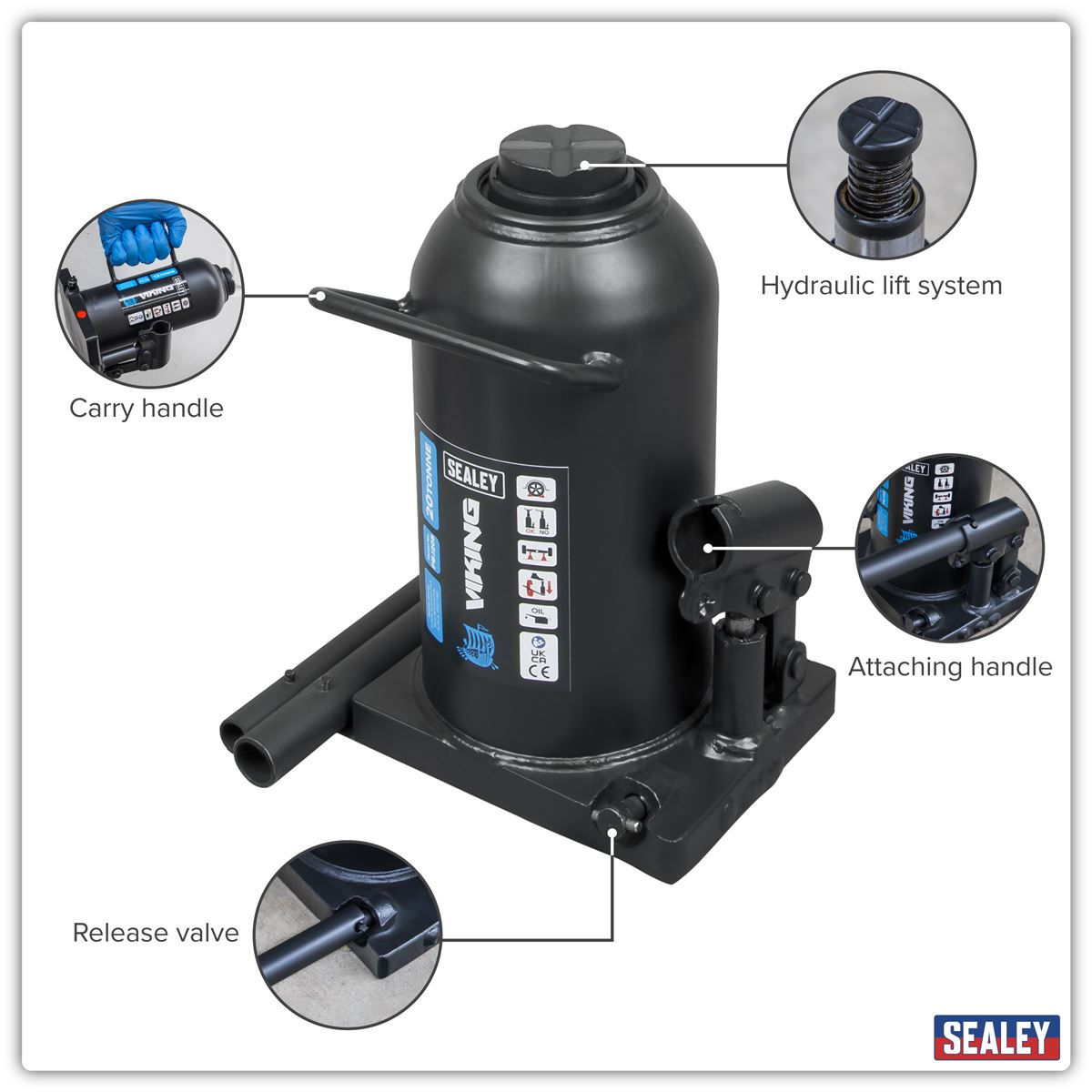 Sealey Bottle Jack 20 Tonne PBJ20S