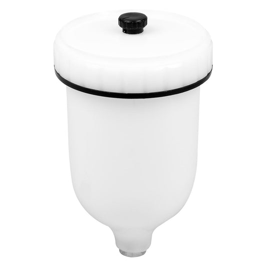 Sealey Paint Spray Gun Pot with Brass Fitting 600ml White M16 x 1.5 Thread PC01