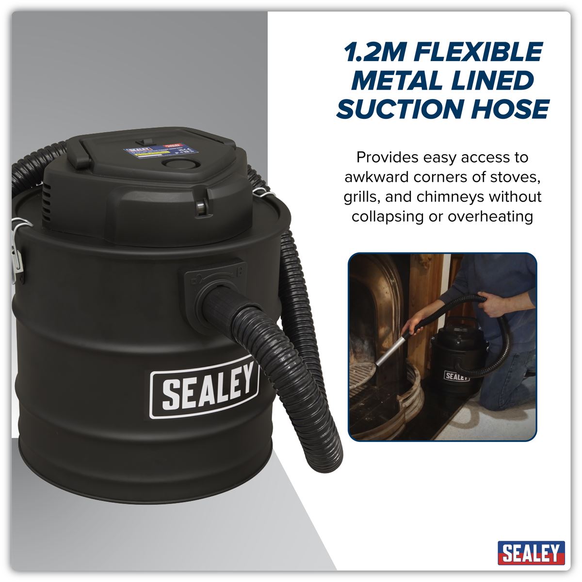Sealey 3-in-1 Ash Vacuum Cleaner 20L 1200W/230V PC200A