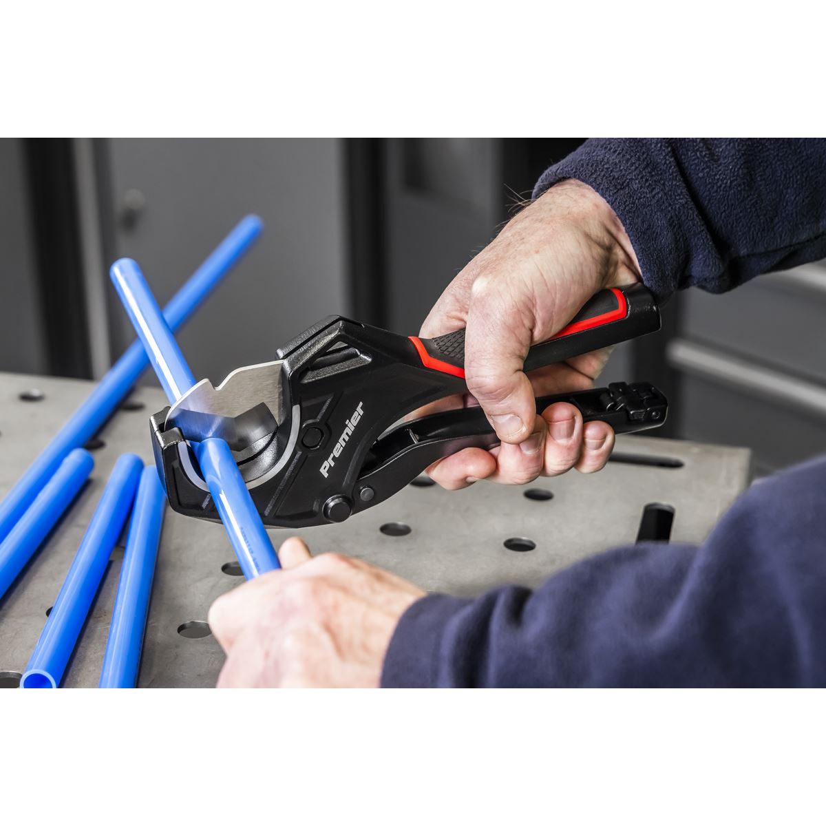 Sealey Plastic Pipe Cutter 6-42mm For Fuel & Air Pipe etc Stainleess Blade PC42