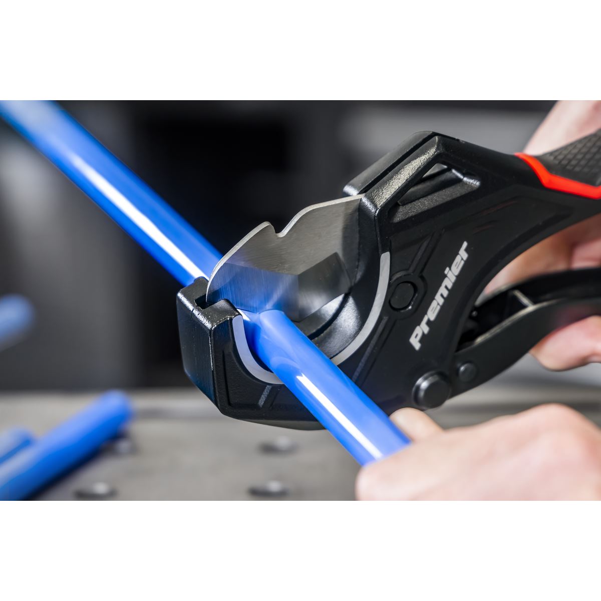 Sealey Plastic Pipe Cutter 6-42mm For Fuel & Air Pipe etc Stainleess Blade PC42