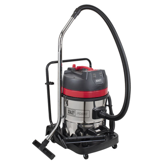 Sealey Vacuum Cleaner Wet & Dry 60L Stainless Drum 1600W/230V PC460