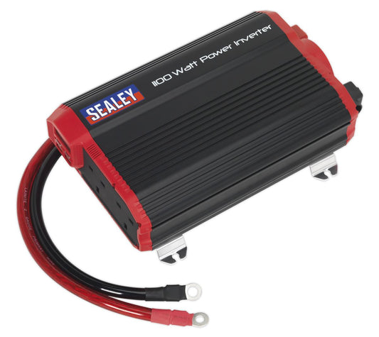 Sealey Power Inverter Modified Sine Wave 1100W 12V DC - 230V ~ 50Hz PI1100