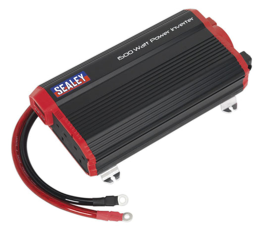 Sealey Power Inverter Modified Sine Wave 1500W 12V DC - 230V ~ 50Hz PI1500
