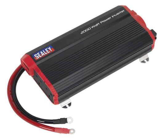 Sealey Power Inverter Modified Sine Wave 2000W 12V DC - 230V ~ 50Hz PI2000