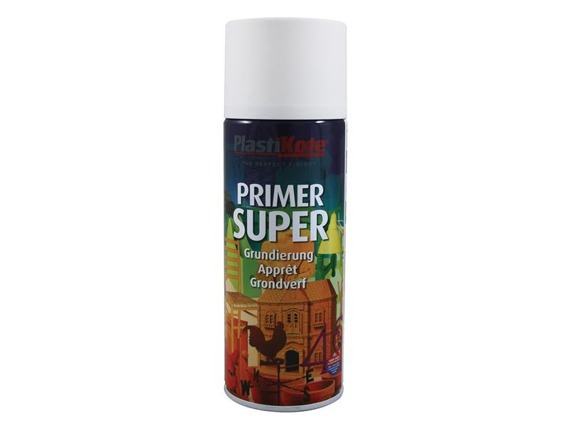 PlastiKote Super Spray Primer White 400ml PKT1145