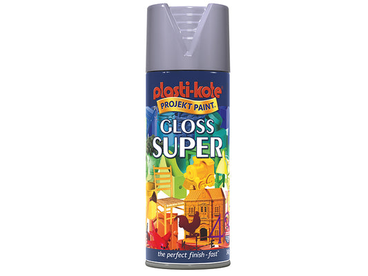 PlastiKote Gloss Super Spray Aluminium 400ml PKT1149