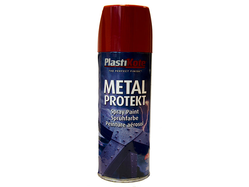PlastiKote Metal Protekt Spray Bright Red 400ml RAL3001 PKT1292