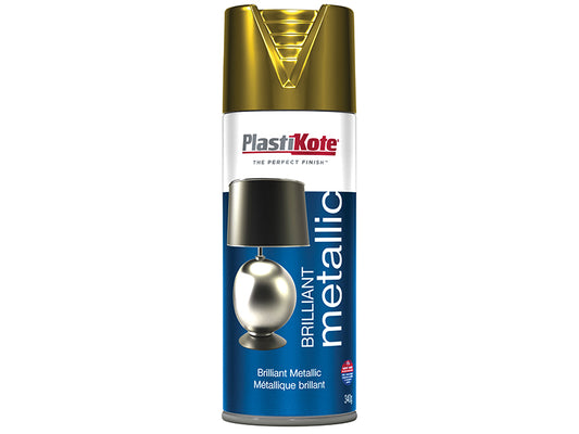 PlastiKote Brilliant Metallic Spray Gold 400ml PKT160