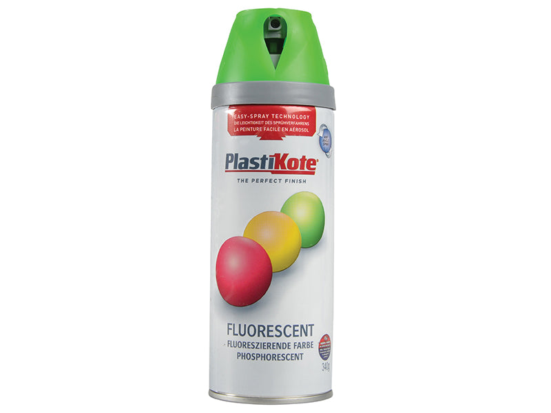 PlastiKote Twist & Spray Fluorescent Green 400ml PKT1903