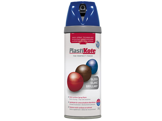 PlastiKote Twist & Spray Gloss Pacific Blue 400ml PKT21111
