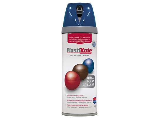 PlastiKote Twist & Spray Gloss Royal Blue 400ml PKT21112