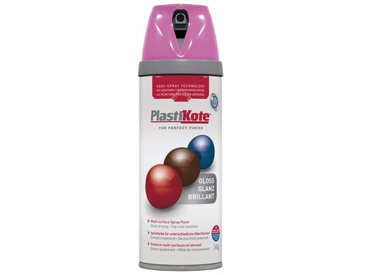 PlastiKote Twist & Spray Gloss Pink Burst 400ml PKT21113