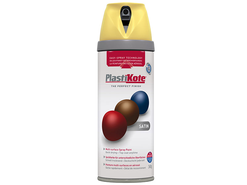 PlastiKote Twist & Spray Satin Daffodil 400ml PKT22104