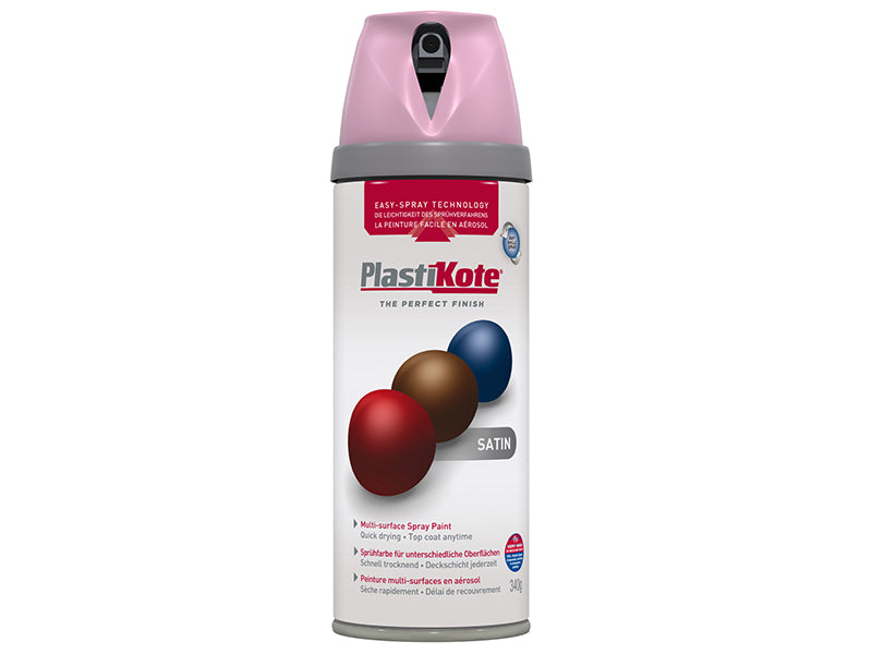 PlastiKote Twist & Spray Satin Cameo Pink 400ml PKT22107