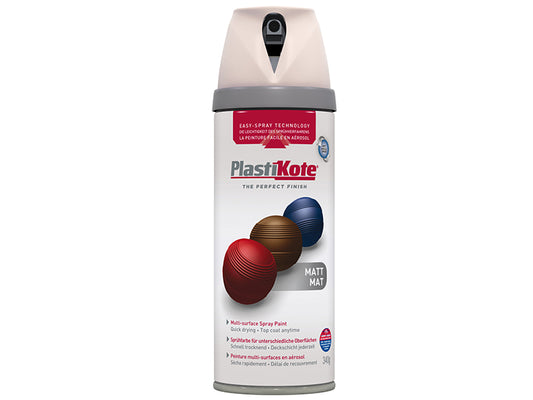 PlastiKote Twist & Spray Matt Antique White 400ml PKT23103