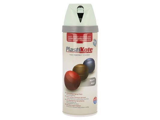 PlastiKote Twist & Spray Matt Duck Egg Blue 400ml PKT23113