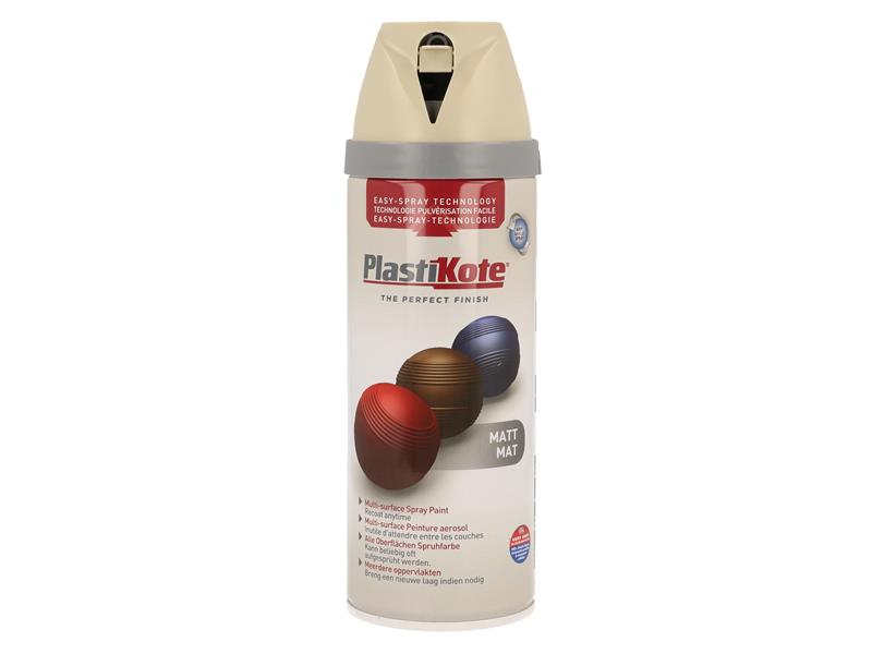 PlastiKote Twist & Spray Matt French Grey 400ml PKT23114