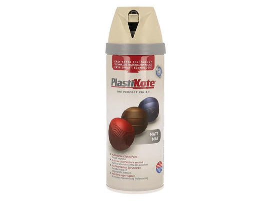 PlastiKote Twist & Spray Matt French Grey 400ml PKT23114