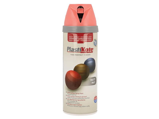 PlastiKote Twist & Spray Matt Dusty Coral 400ml PKT23115