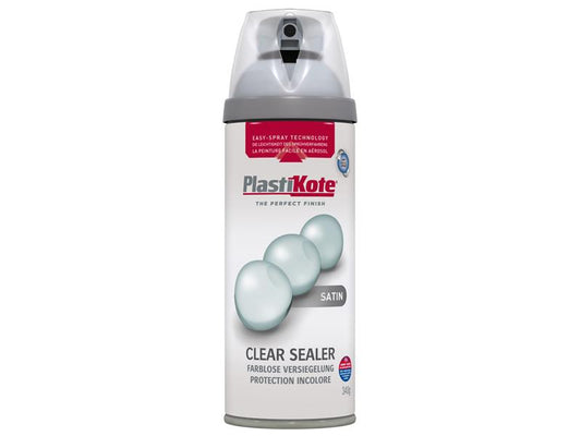 PlastiKote Twist & Spray Satin Clear Sealer 400ml PKT24001