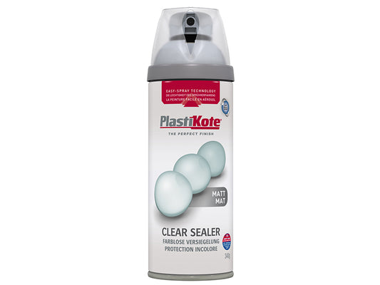 PlastiKote Twist & Spray Matt Clear Sealer 400ml PKT24002
